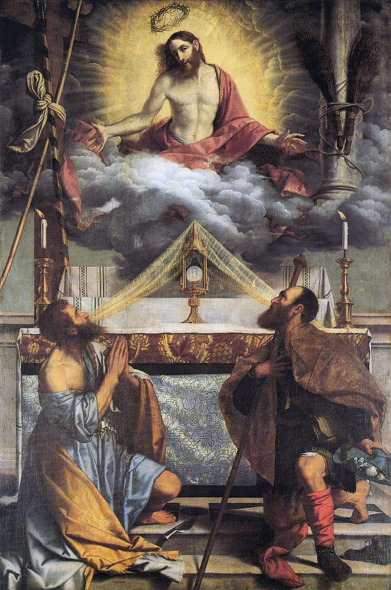 55-Cristo eucaristico tra i santi Andrea e Rocco-Chiesa di San Bartolomeo-Castenedolo, (BS)